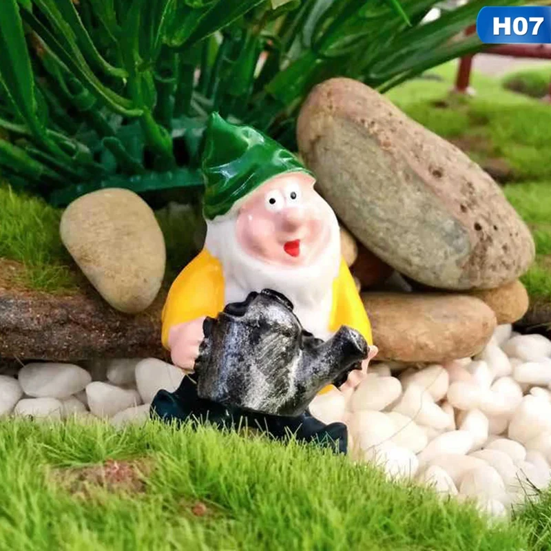 

Mini Garden Gnome Resin Fairy Garden Funny Miniature Gnomes Elf Figure Micro Dwarf Terrarium Creative Cute Decor Bookstore NEW