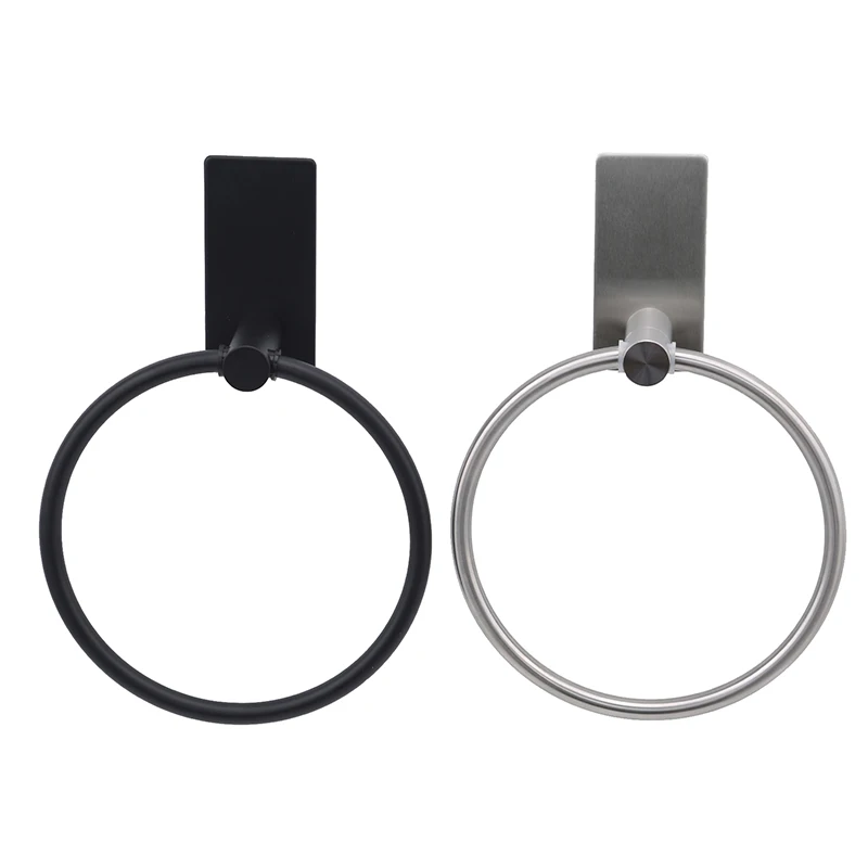 

Bathroom Towel Holder Stainless Steel Bathroom Towel Holder Wall-Mounted Round Towel Rings Towel Rack Bathroom Accessories