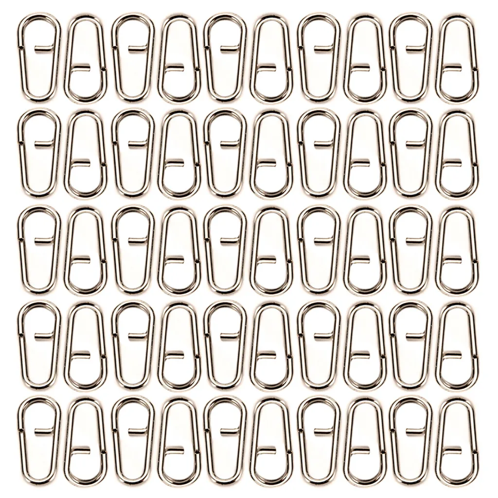 50 шт рыболовные изогнутые головки овальные сплит кольца петли приманки Ассорти