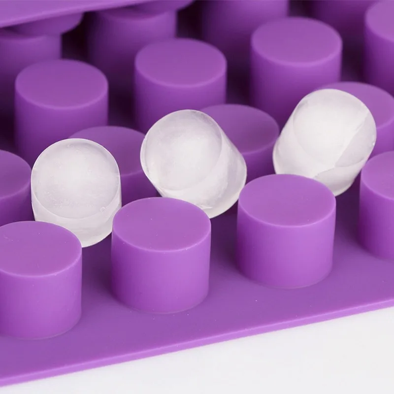 

88 Hole Purple Cylindrical Silicone Ice Tray Mold Candy Jelly Mold Cake Decoration Mold Ice Tray Mold