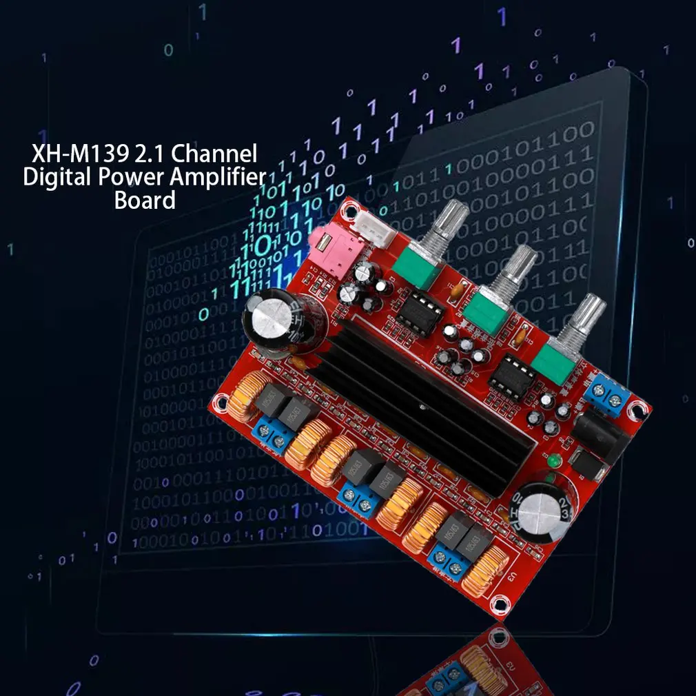 Xh-M139 2.1 Channel Digital Power Amplifier Board 12V-24V Wide Voltage Tpa3116D2 2*50W+100W | Электроника
