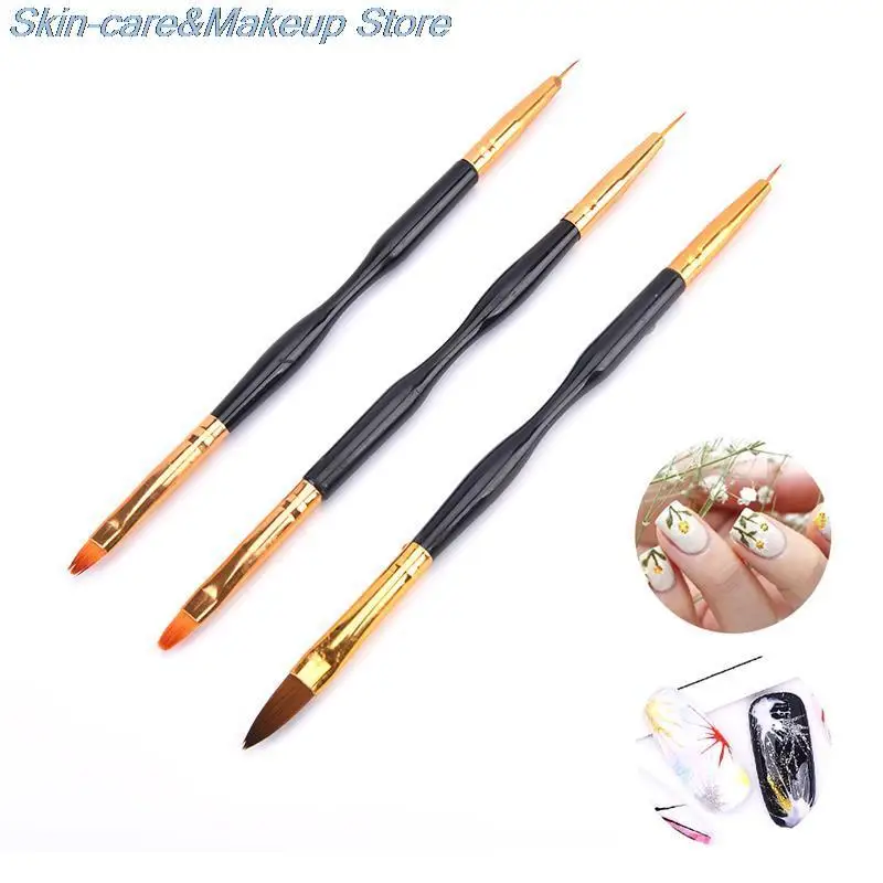 

2In1 Double-Ended Dual-Use Nail UV Gel Brush French Stripe Liner Pen Manicure Ultra-thin Line Dot Brushes