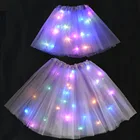 Светодиодная неоновая юбка-пачка для танцев на сцене, светящийся подарок на день рождения, цветочный сказочный костюм, волшебная палочка, модель 2022