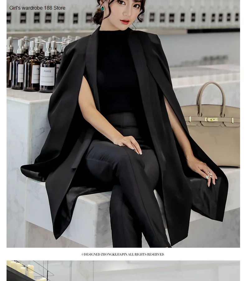 

Black windbreaker Women's Mid-length Korean style spring and autumn 2020 new sleeveless lace-up temperament casual fashion shawl