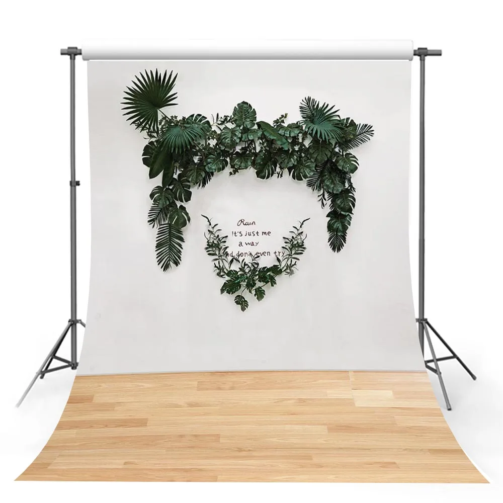 

Avezano Photography Backgrounds Green Plants Wooden Floor Backdrops For Photo Studio Photocall Photozone Decoration Wallpaper