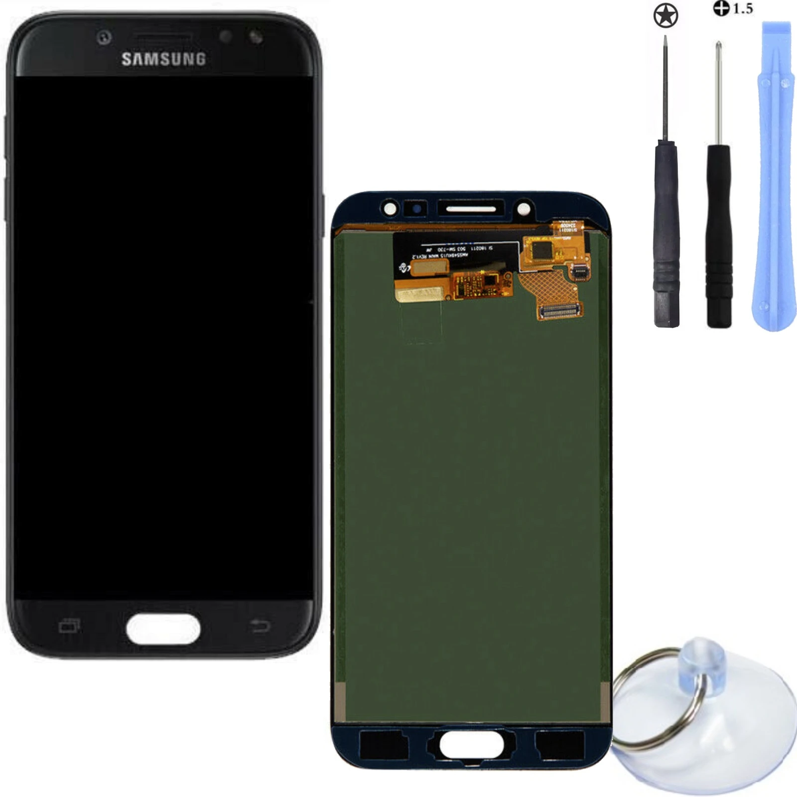 Комплект для ремонта экрана Samsung Galaxy J7 2017 J730F TFT черный | Мобильные телефоны и