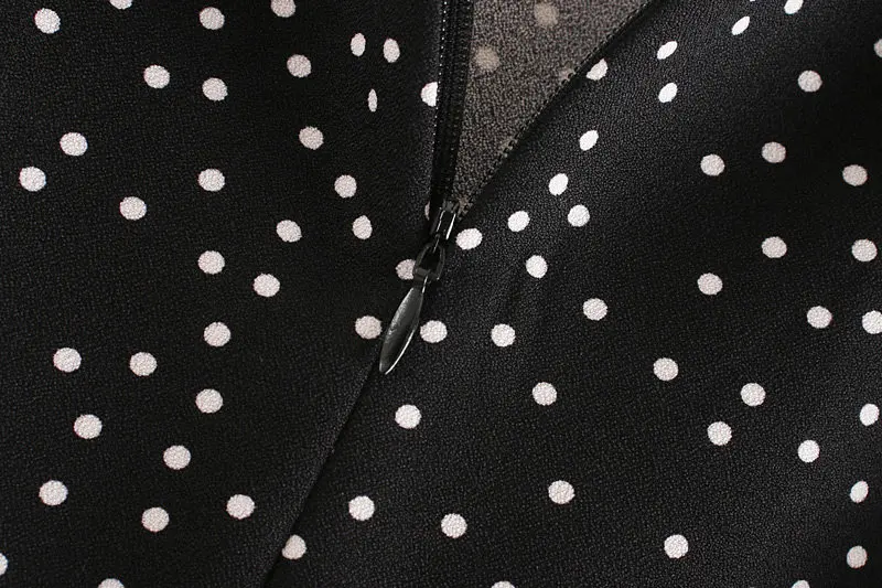 Винтаж стильный Polka Dot Офисные женские туфли миди юбка женская модные трапециевидной формы и на молнии сбоку; женские юбки Повседневное Faldas Mujer
