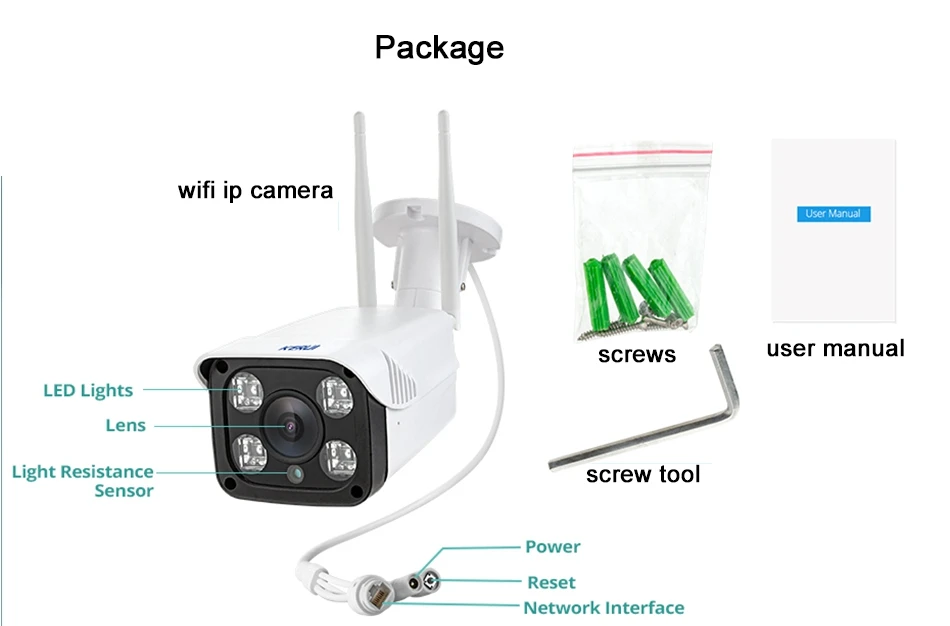 KERUI видеонаблюдения CCTV wifi камера HD 1080P наружная Водонепроницаемая инфракрасная камера ночного видения безопасности Видео IP камера