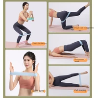 yoga pilates gym fitness exercise resistance bands set yoga pull strap belt polyester latex elastic stretching band
