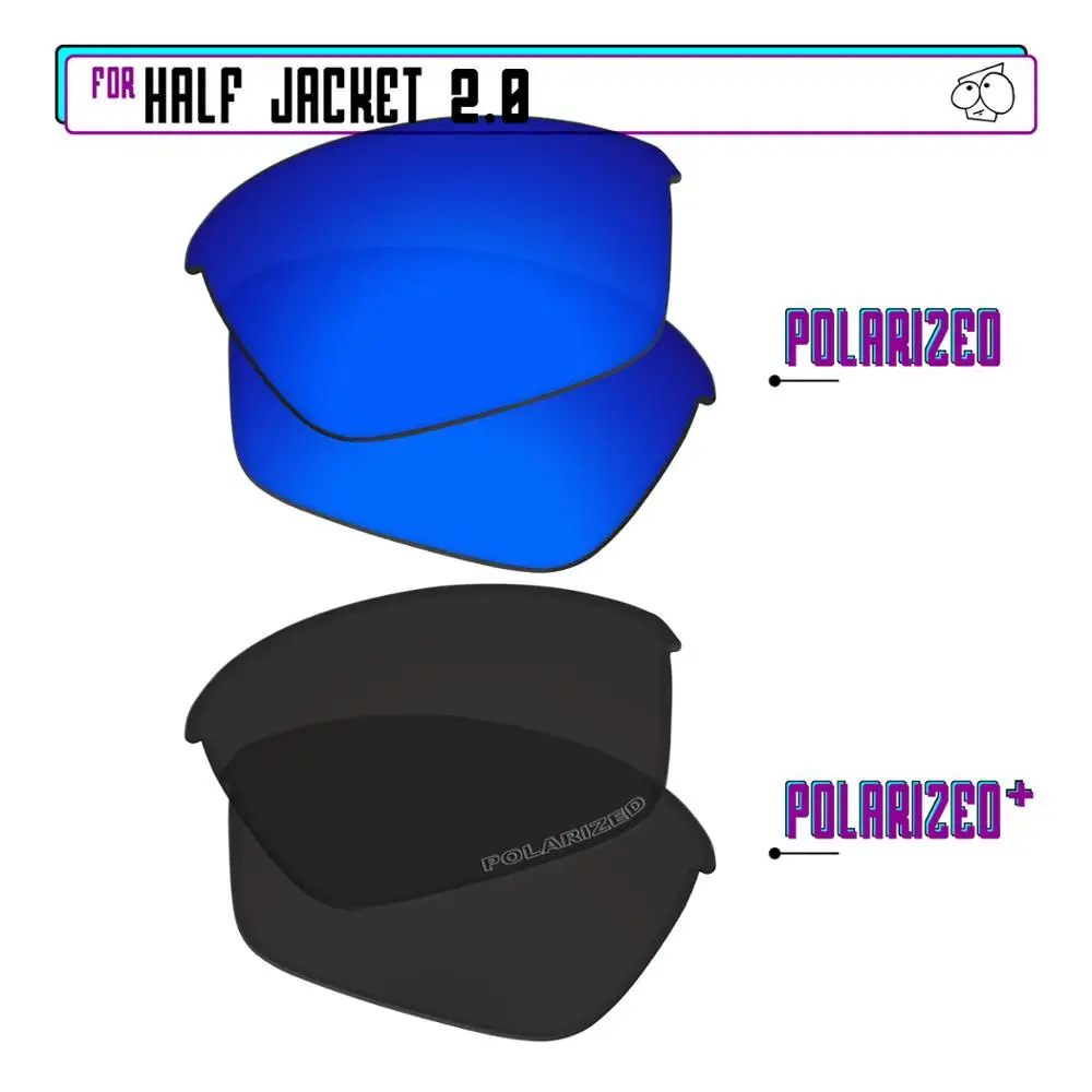 Ezrelease поляризованные Сменные линзы для солнцезащитных очков Oakley Half Jacket 2 0 черный P