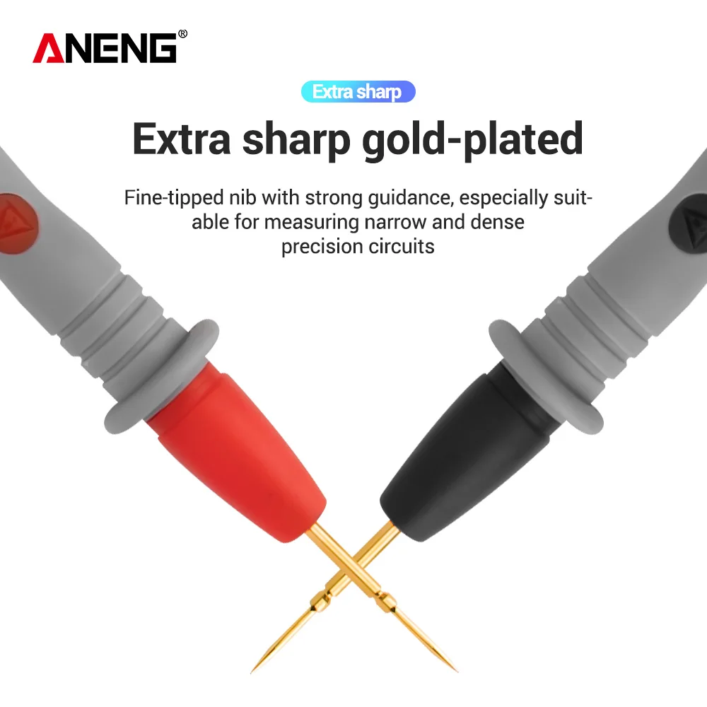 PT1031 20A gold-plated special tip Digital Multimeter Test Lead 1000V Slicon Rubber Wire Retardant Gilded Sharp Needle Probe | Инструменты