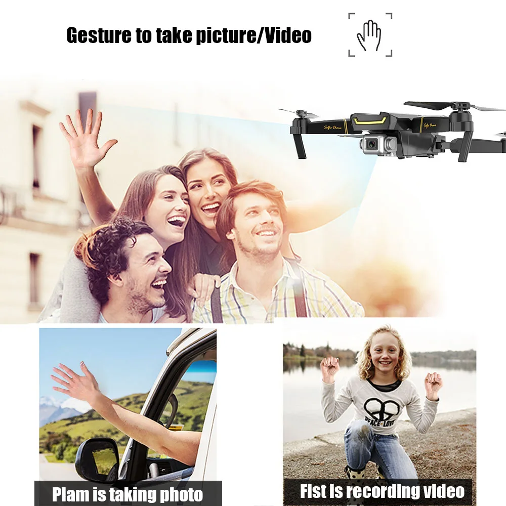 Мини-Дрон игрушки GW89 Радиоуправляемый Дрон с камерой 1080P Wifi FPV Gesture Фото Видео удержание высоты складной Радиоуправляемый квадрокоптер Дрон для детей