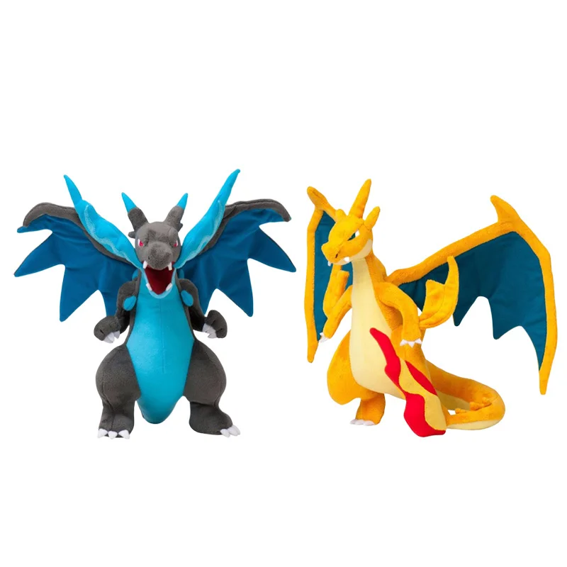 

2020 New 25cm Mega Charizard X Y Plush Toys Blue Charizard Soft Stuffed Dolls Christmas Gift for Children Bluey
