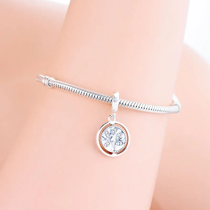 925 пробы Кулон из бисера с Серебряной Эмалью и цирконием древо жизни подходит для