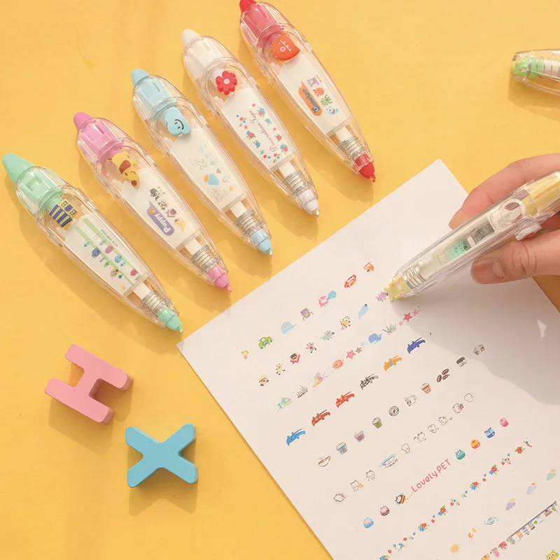 Декоративная Корректирующая лента с героями мультфильмов 1 шт. | Канцтовары для