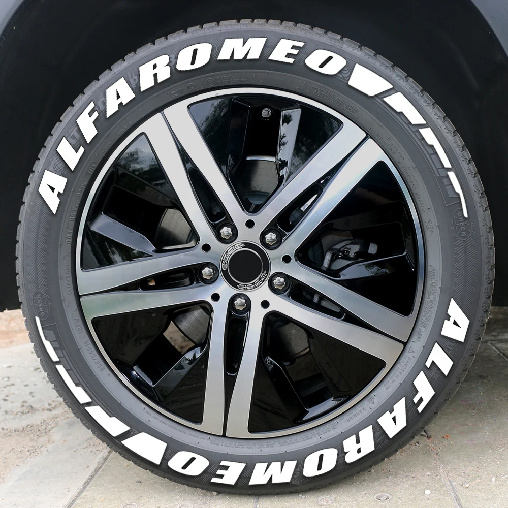 Автомобильные 3D резиновые наклейки для Alfa Romeo Giulia 147 156 159 Mito Stelvio Sportiva