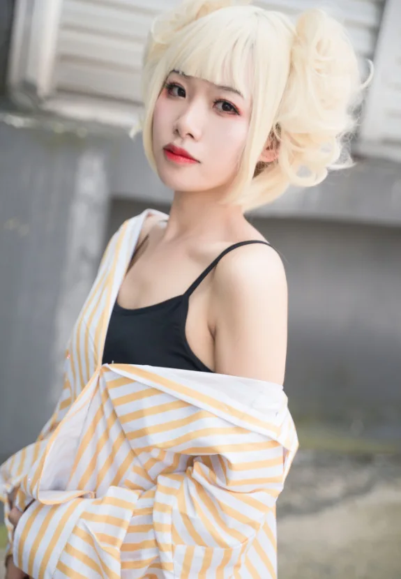 My Boku No Hero Academy Косплей Костюм Himiko Toga Униформа полосатая рубашка Полный комплект костюм для Хэллоуин костюм
