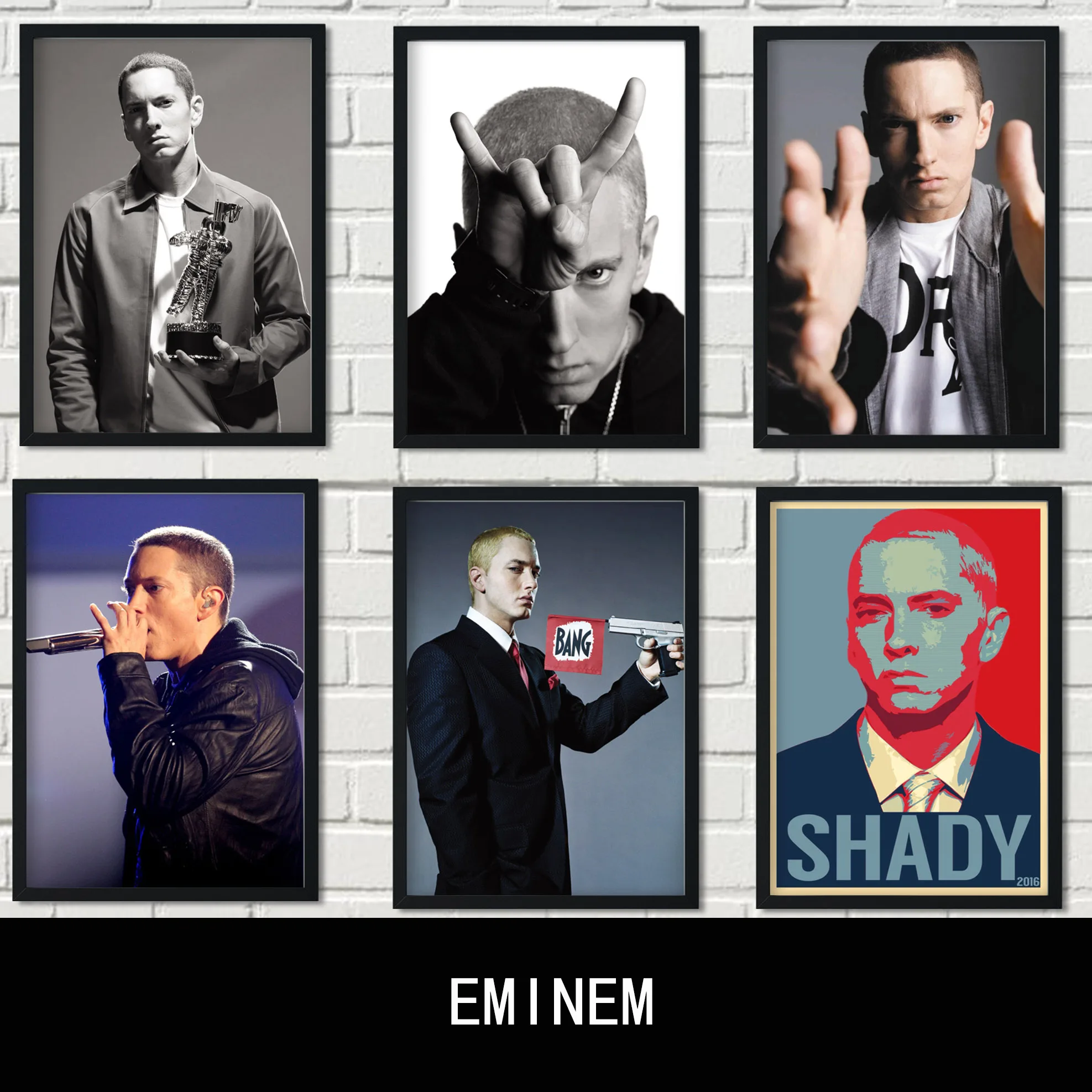 

U.S. popular and popular rapper Eminem life poster ruffian Eminem family wall art decoration canvas poster wall sticker o610