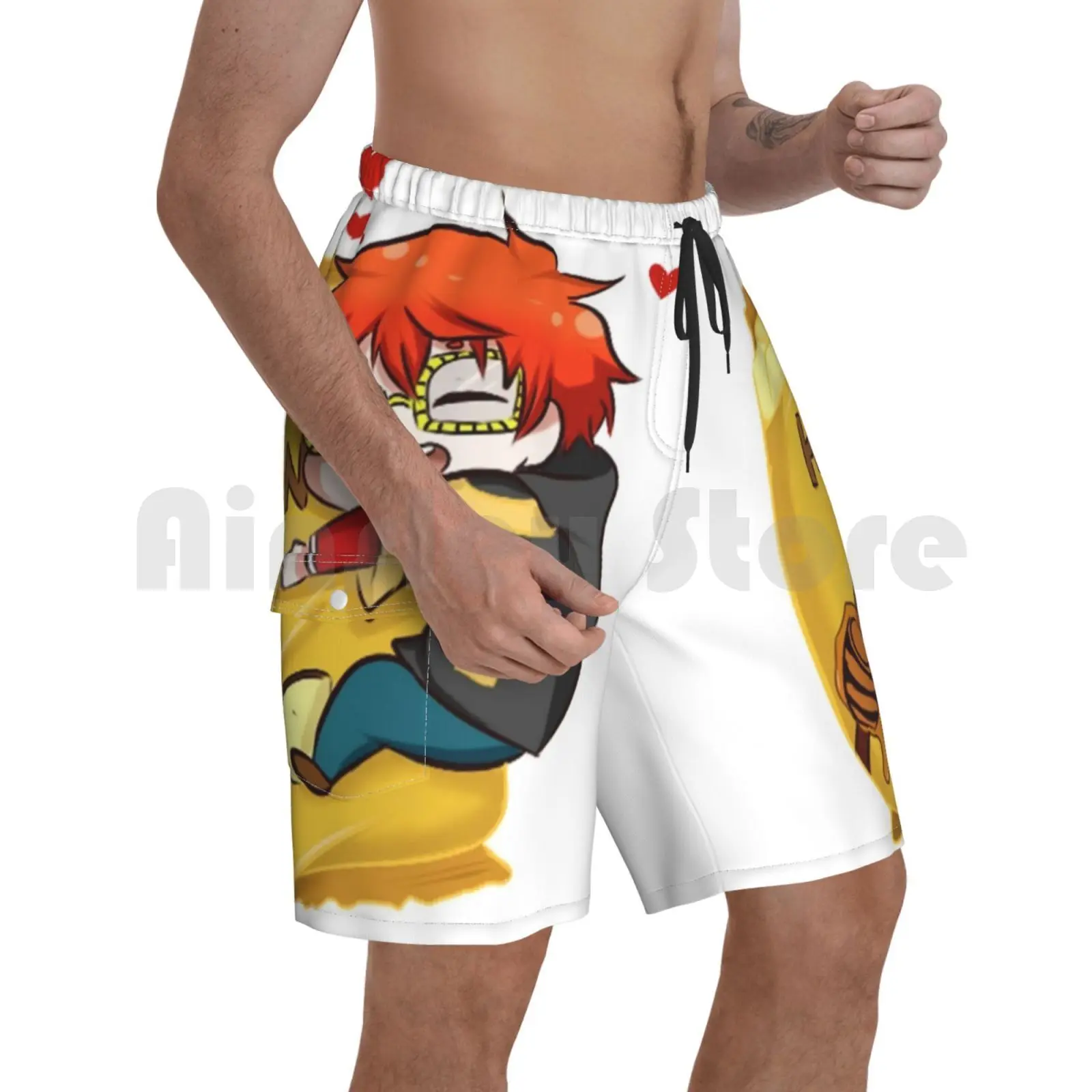 

Пляжные шорты семь и мед Будда Чиби милые аниме Kawaii манга Мистик мессенджер