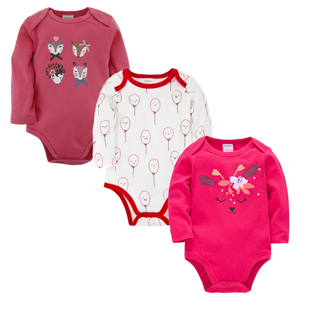 

2021 Unisex Baby Bodysuit 3 PCS/Lot ropa de bebe Long Sleeve 100% Cotton Neweborn Clothes Infant Body Babies Clothing