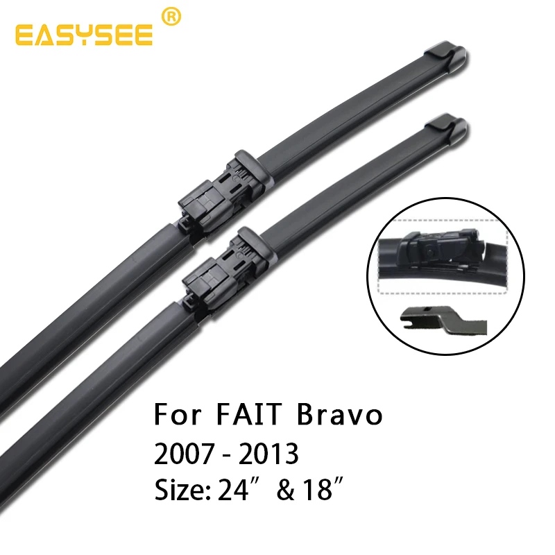 Щетки стеклоочистителя ветрового стекла для FIAT Bravo Fit Нажимные кнопки 2007 2008 2009 2010