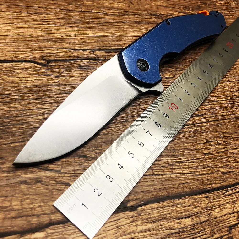 Тактический складной нож лезвие D2 + стальная ручка карманный с титановым