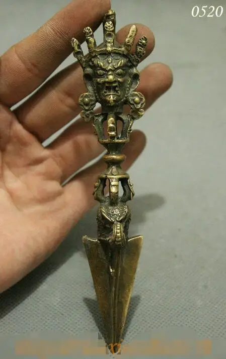 Тибетская буддистская статуя головы Махакала Будда защитит талисманы Дордже