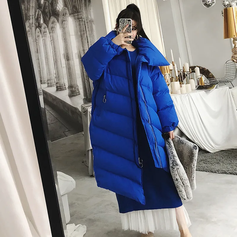 LANMREM одежда больших размеров с хлопковой подкладкой длинное ассиметричное