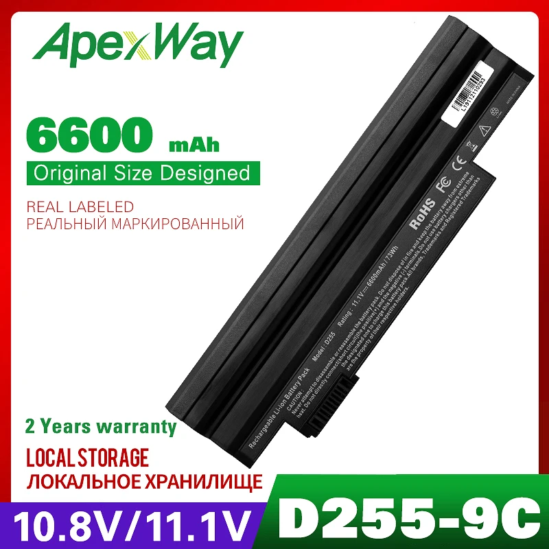 Аккумулятор для ноутбука ACER Aspire one 6600 AO532h AO722 AOD255 D255 D255E happy happy2 722 мАч GATEWAY LT23 LT25 LT27
