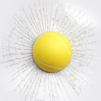 Yellow Tennis Автомобильный Стайлинг Бейсбол Футбол Теннис стерео разбитое стекло 3D стикер автомобильный мяч в окне хиты самоклеющиеся забавные наклейки на автомобиль - Название цвета: Yellow Tennis