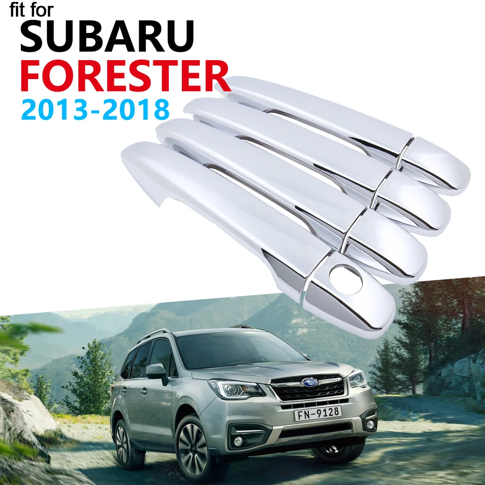 Роскошная хромированная накладка на дверную ручку комплект отделки для Subaru Forester