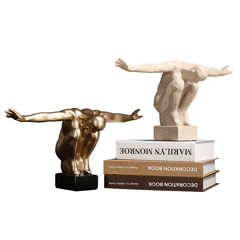 

European Style Man Sculpture Statues For Home Decoration Ornament Desk Decor Figurines Human Model Crafts Study Room Desk Decor