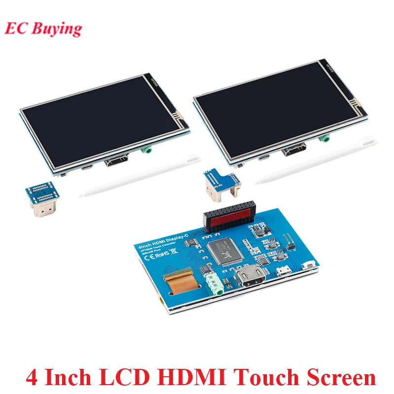 4 Inch HD HDMI USB LCD Touch Screen 4" Display Module 800*480 TFT IPS Driver NT35510 for Raspberry Pi 3rd 4th 2 3 B/B+/3B+/4B