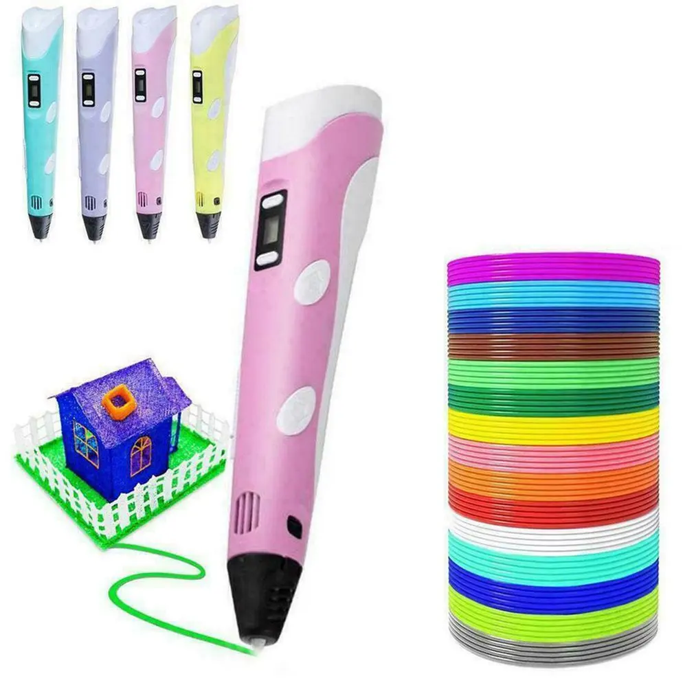 

3D Printing Pen Graffiti Drawing Painting Pens Adjustable Temperature with USB Cable PLA Filament Educational Toy for Kids DIY