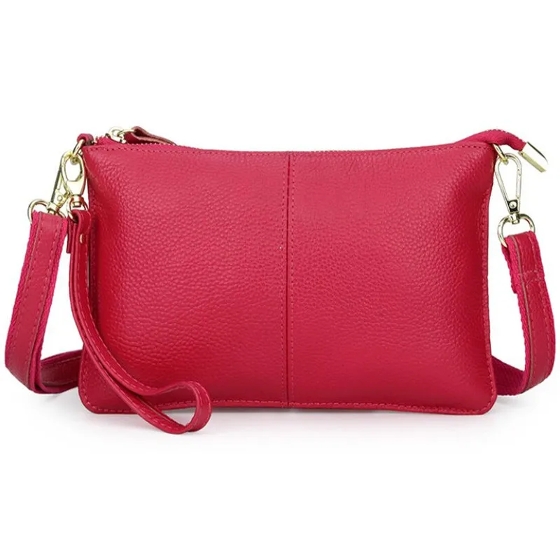 

Genuine Leather Women Shoulder Bag Cowhide Messenger Purse Fashion All-Match Casual Pouch Phone Case Clutch Handbag Girl Gift