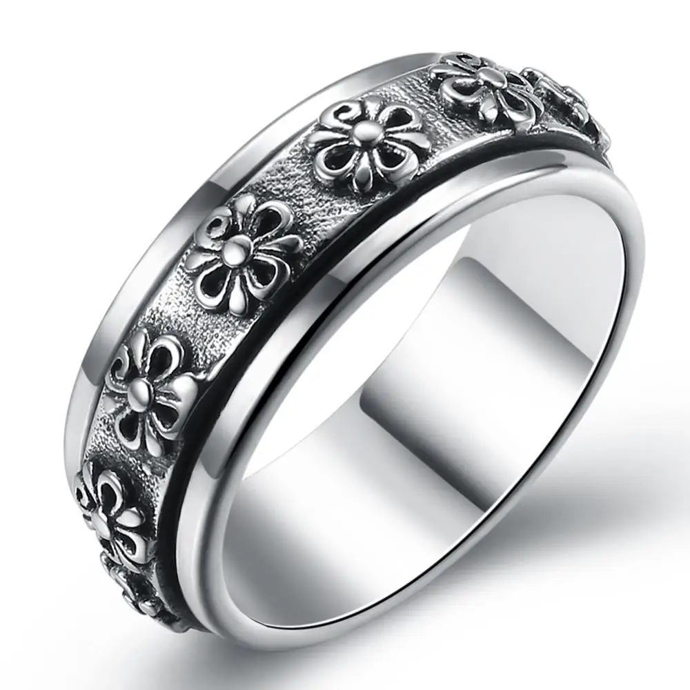 Стильные серебряные винтажные кольца GOMAYA в стиле панк для мужчин уникальное