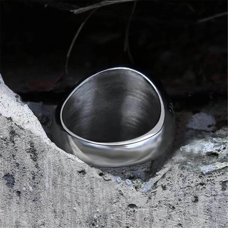 

Fashion Trendy Retro Punk Satan Five-pointed Star Tree of Life Men's Ring Trendy Hip Hop Party Locomotive Accessories Jewelry