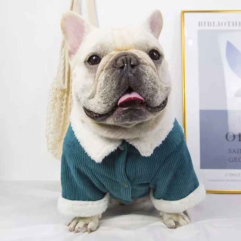 Вельветовая куртка в стиле французского бульдога модное пальто зимняя теплая