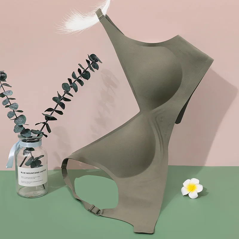 Нижнее белье бесшовный бюстгальтер пуш ап без косточек летние мягкие вкладыши