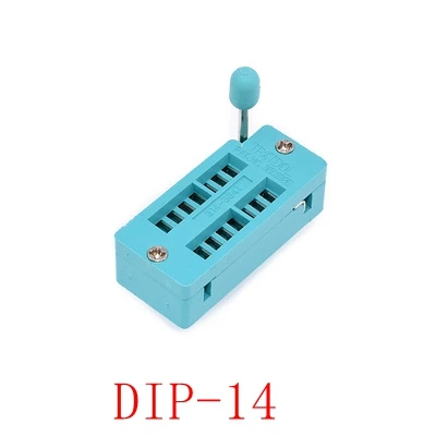 Замок для микросхем 2,54 мм Тест универсальный разъем ZIF 14Pin 16Pin 18Pin 20Pin 24Pin 28Pin 14P 16P 18P 20P 24 28P включен.