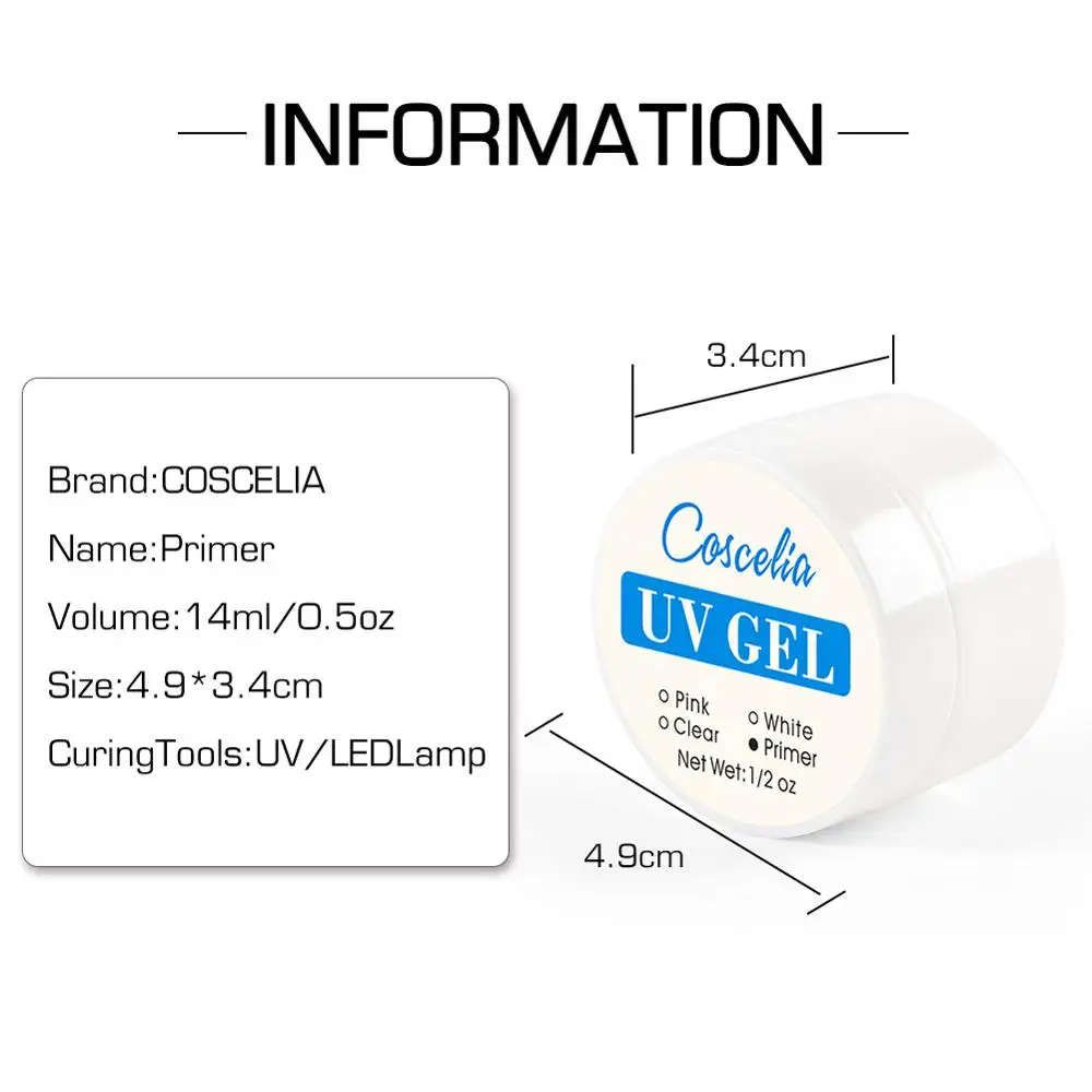 Nail Extension Gel Pink White Clear Color UV Enhance Hardness Glue For Decals Finger Builder Primer | Красота и здоровье