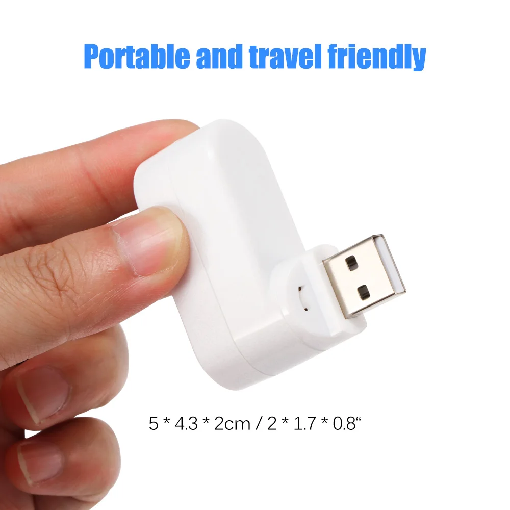 Вращающийся высокоскоростной usb-хаб с 3 портами 2,0 USB разветвитель адаптер для ноутбуков/планшетных ПК периферийных устройств