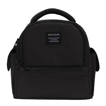 Black upgrade DENUONISS Brand Waterproof Cooler Bee Backpack Thermal Insulated Ice Pack Women Party Cooler ZainoTermico - Цвет: Black upgrade