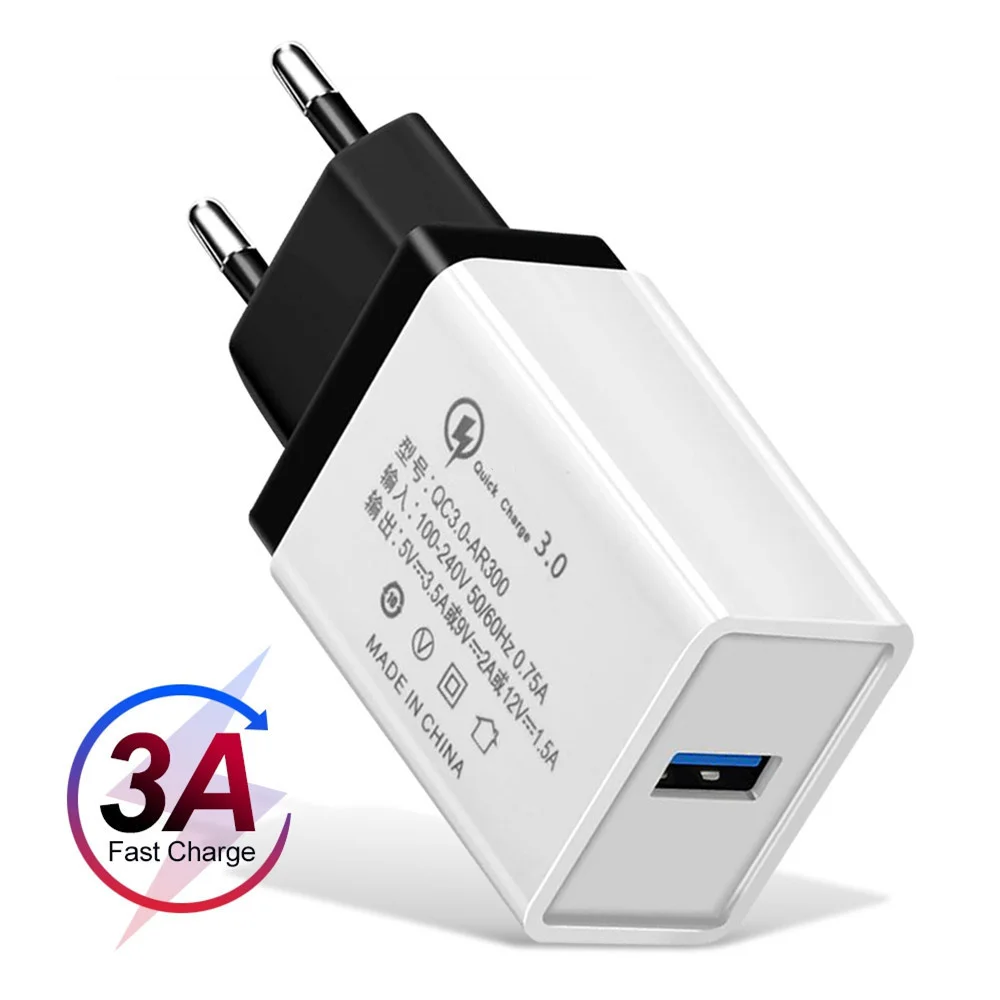 USB зарядное устройство для телефона Быстрая зарядка 3 0 2 EU/US вилка путешествий