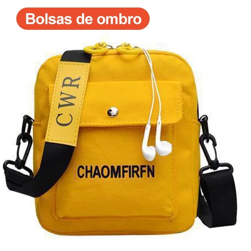

Women Shoulder Bag Fashion Pure Color Casual Tote Outdoor Bag Canvas Handbag Zipper Messenger Messenger Bags Sac Main Femme