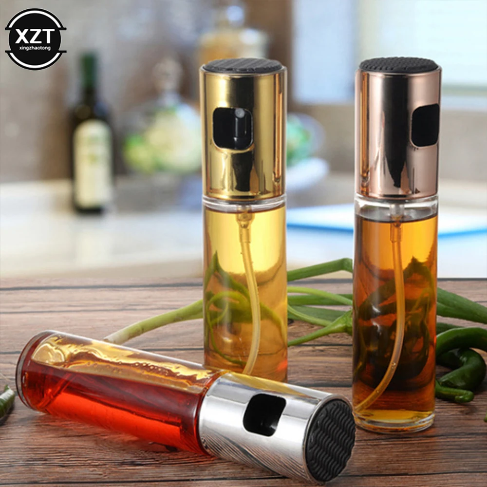 Glass Edible Oil Dispenser For Barbecue Pizza Olive Oil Sprayer Seasoning Bottle Kitchen Accessories