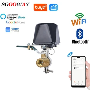 Умный водяной клапан Tuya, Wi-Fi, газовый клапан, Bluetooth, совместим с контроллером отключения Alexa, Google Home