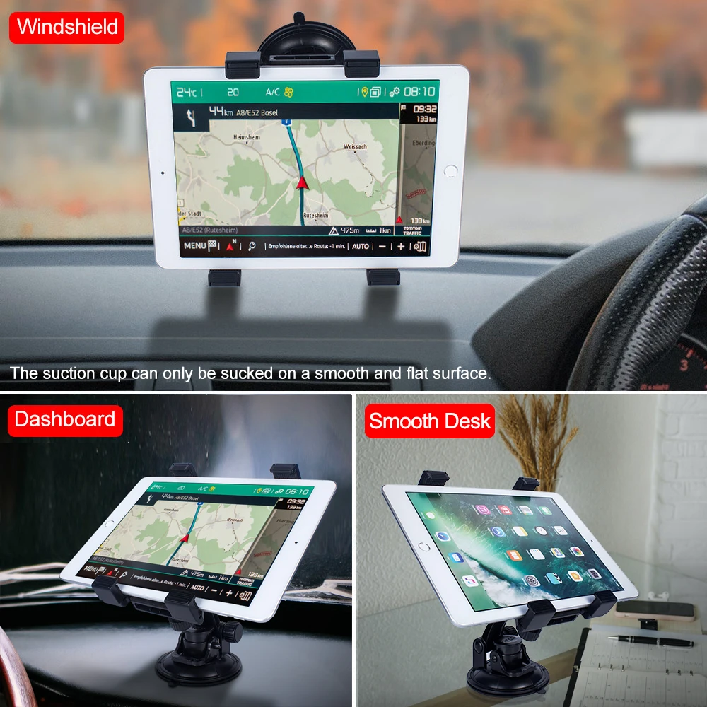 Вращающийся на 360 ° Автомобильный держатель для планшета подставка iPad 9 7 11 12