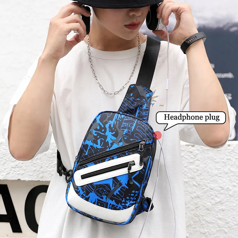 

Chest bag men Korean fashion casual diagonal mobile phone bag personality sports diagonal bag shoulder mobile phone bag