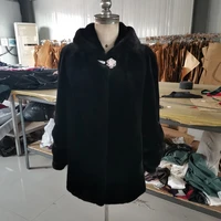 imported mink coat womens whole mink long skirt skirt mink fur wave bit inverted fur hooded fur coat winter anti season